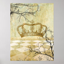 Royal Crown with Branches Posters