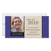 Royal Damask Graduation Announcement Photo Cards