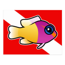 Royal Dottyback Dive Flag Postcards