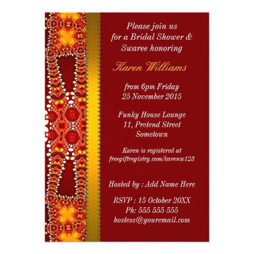 Royal Eastern Bohemian Bridal Shower Party Invites