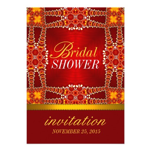 Royal Eastern Bohemian Bridal Shower Party Invites (front side)