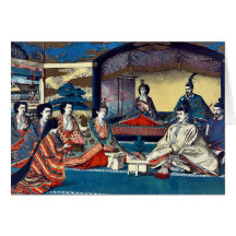 Royal family's wedding by Kasai,Torajirō Greeting Card