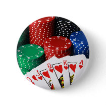Royal Flush Pinback Buttons