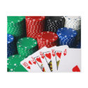 Royal Flush Postcard postcard