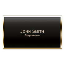 Royal Gold Border Programmer Business Card