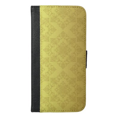Royal Gold Damask - Fashion and Stylish iPhone 6/6S Plus Wallet Case
