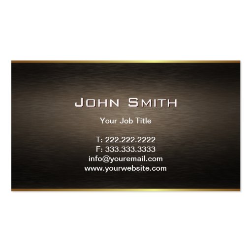 Royal Gold Label Lawyer/Attorney Business Card (back side)