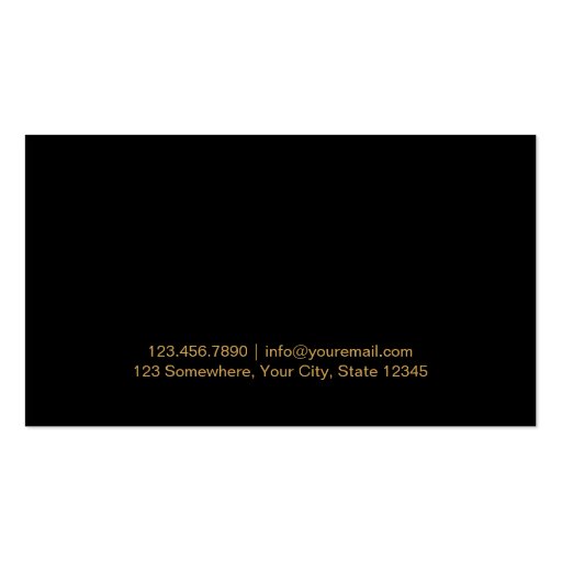 Royal Gold Shield Masonry contractor Business Card (back side)