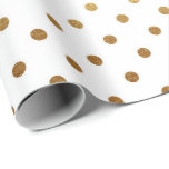 Royal Golden Dots White Delicate Princess Wrapping Paper