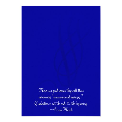 Royal High School Graduation Invitation in Blue