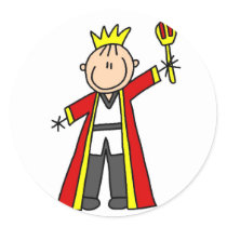 Royal King Stick Figure Sticker