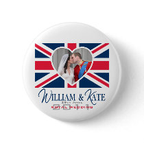 Royal Kiss - William & Kate Wedding Pinback Button
