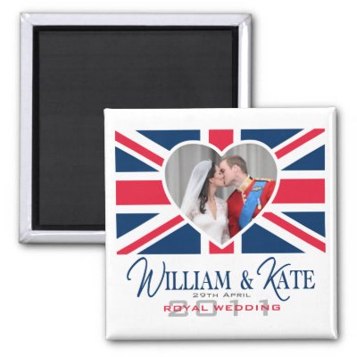 Royal Kiss - William &amp; Kate Wedding Refrigerator Magnet