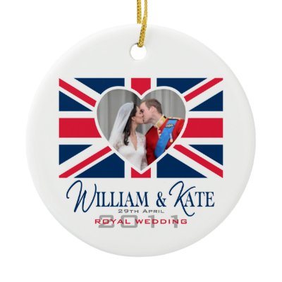 Royal Kiss - William &amp; Kate Wedding Christmas Tree Ornaments
