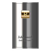Royal Metallic Debt Counselor Business Card