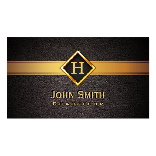 Royal Monogram Gold Label Chauffeur Business Card