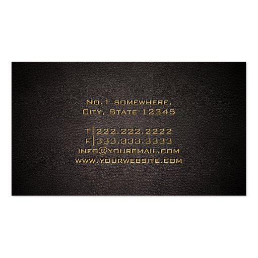 Royal Monogram Gold Label Tattoo Art Business Card (back side)