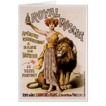 Royal Muscat Vintage Wine Drink Ad Art Greeting Cards