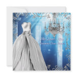 Royal Navy Blue White Quinceanera Invitations