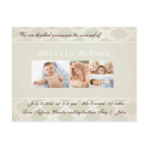 Royal Photo Birth Announcement postcards by SweetRascal Royal Photo Birth Announcement postcards