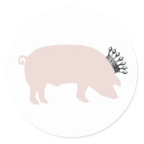Royal Pig Stickers by ericar70 Royal Pig Stickers