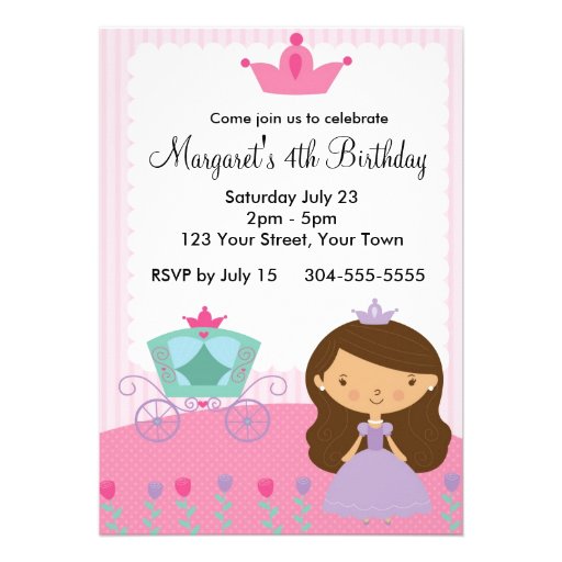 Royal Princess Birthday Party Invites