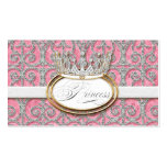 Royal Princess Crown Baby Girl Shower Favor Tags Business Card Template