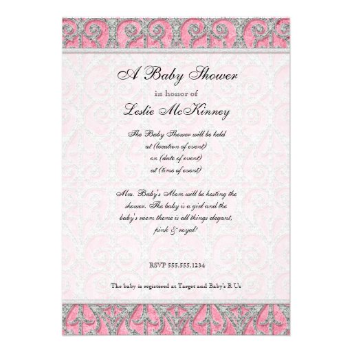 Royal Princess Crown Baby Shower Invitation
