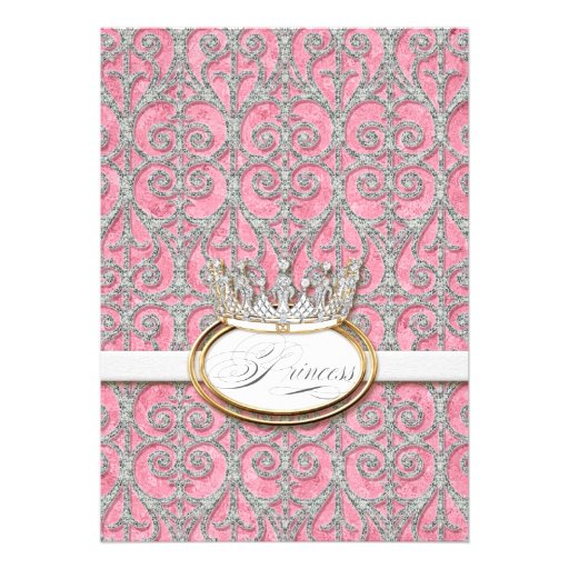 Royal Princess Crown Baby Shower Invitation