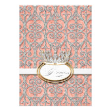Royal Princess Crown Baby Shower Invitation