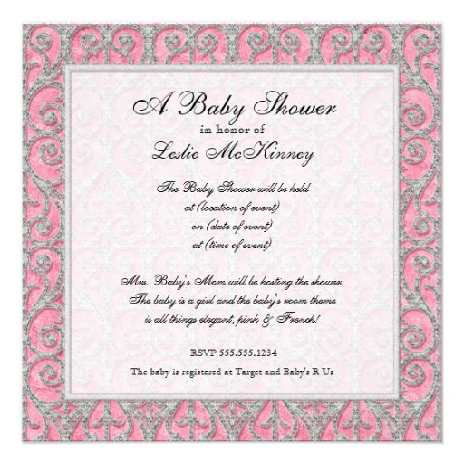 Royal Princess Crown Baby Shower Invitation