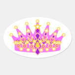 Royal Princess Crown Oval Sticker