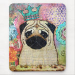 Royal Pug Mouse Pad Shabby Chic Cottage colors
