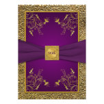 Royal Purple and Gold 90th Birthday Invitation