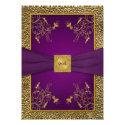 Royal Purple and Gold 90th Birthday Invitation