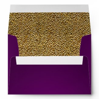 Royal Purple and Gold Envelope for 5x7 Sizes