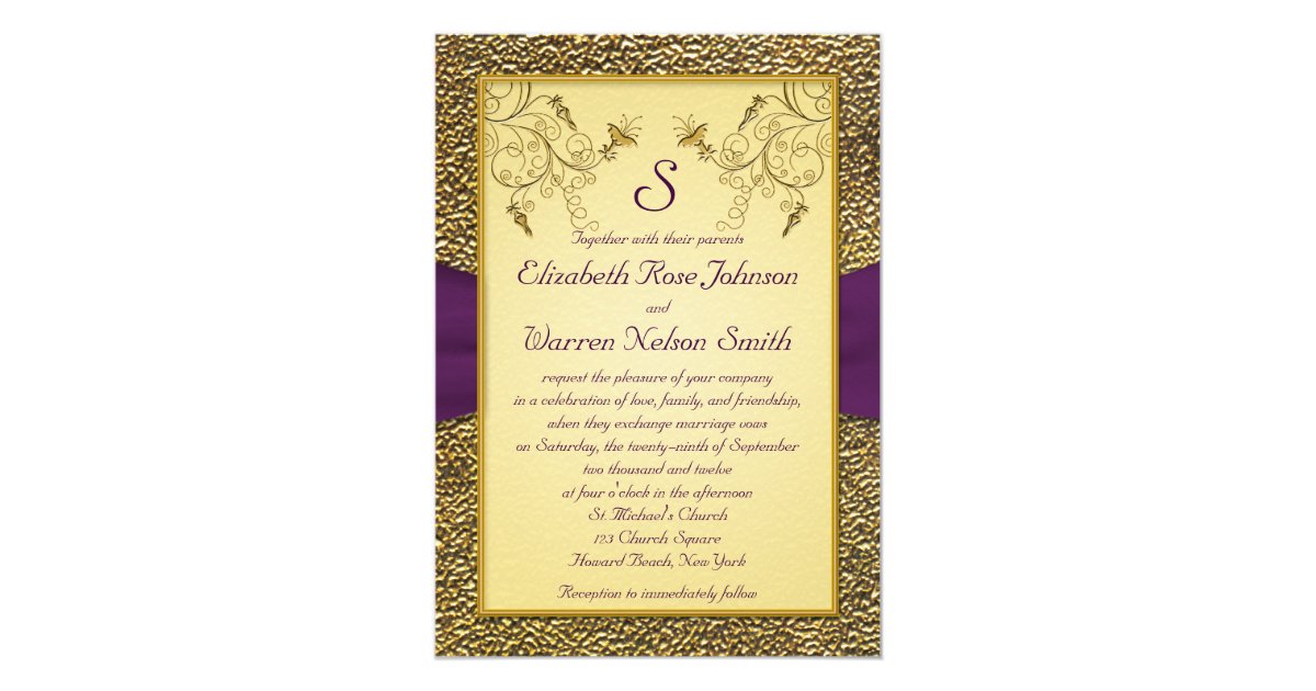royal purple wedding invitations royal purple and gold monogram wedding invitation zazzle royal purple wedding invitations royal purple and gold monogram wedding invitation zazzle