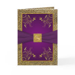 Royal Purple and Gold Thank You Card