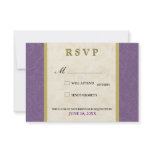 royal purple and gold wedding rsvp card personalized invitations