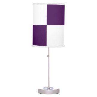 Royal Purple and White Rectangles Lamp