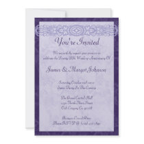 Royal Purple Anniversary Party Invitation