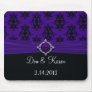 Royal Purple,Black Damask PC Mouse Pad