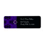 Royal Purple & Black Damask Return  Custom Return Address Labels