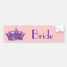 Royal Purple Crown Bumper Sticker