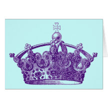 Royal Purple Crown Card