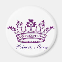 Royal Purple Crown Fridge Magnet