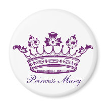 Royal Purple Crown Fridge Magnet