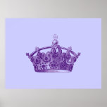 Royal Purple Crown Poster