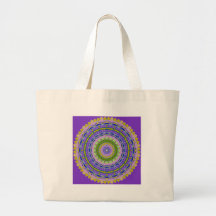 Royal Purple Crowns Kaleidoscope Tote Bags