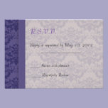 Royal Purple Damask Wedding invitations